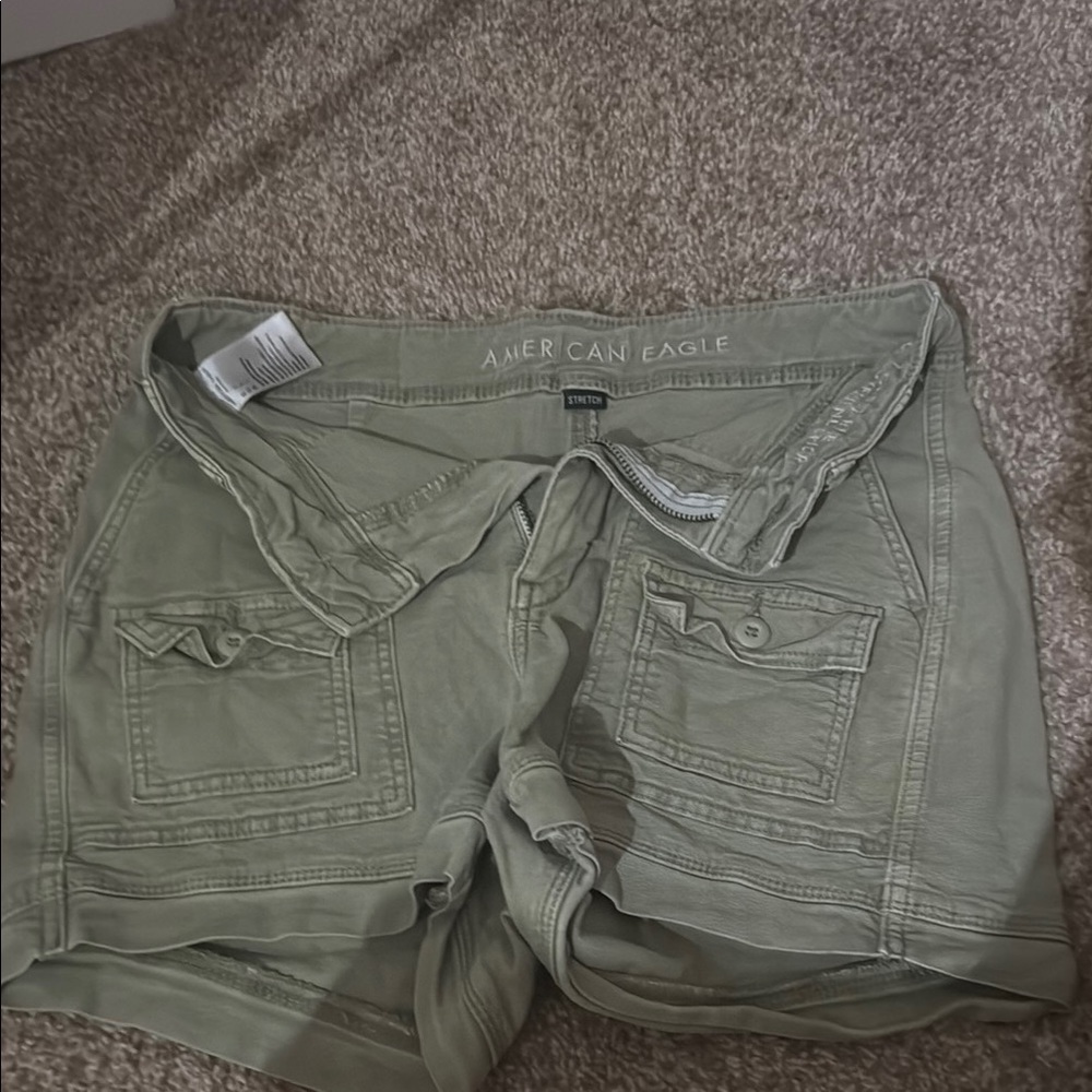 American Eagle By Payless Olive Green Cargo Shorts